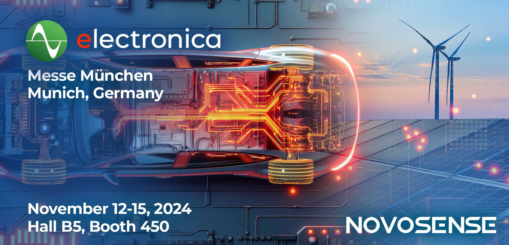 NOVOSENSEは、インテリジェントカー、電動化、産業制御に関する最新の研究開発成果をelectronica 2024に発表